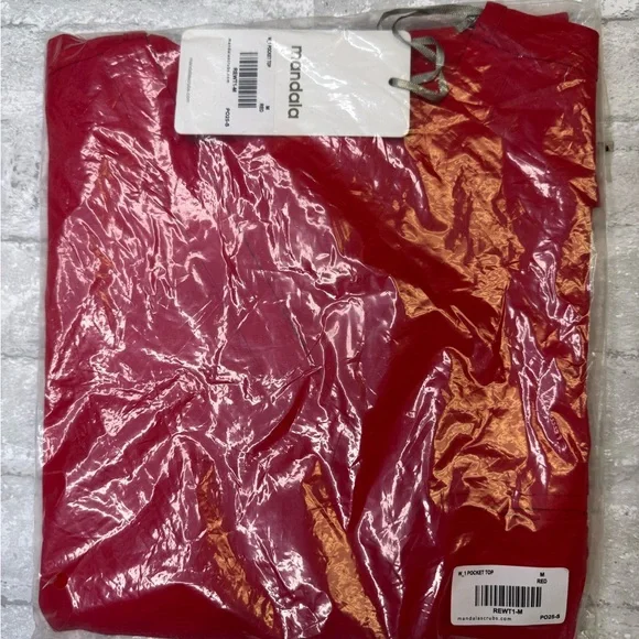 NWT - Mandala Scrub Top - Medium - Candy Red - Picture 3 of 3